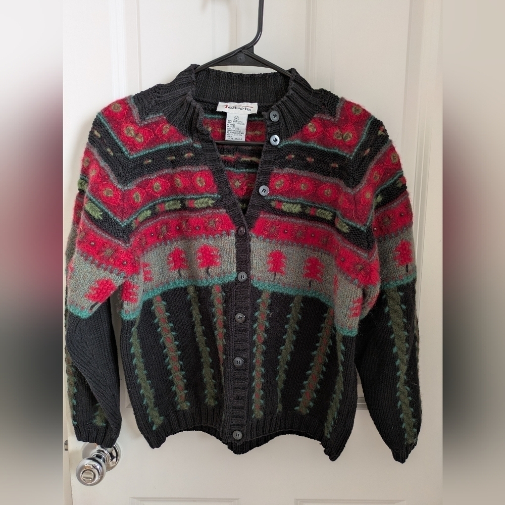 Vintage Talbots Wool Button-Up Cardigan M
